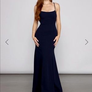 Windsor Lace Up Mermaid Prom Dress